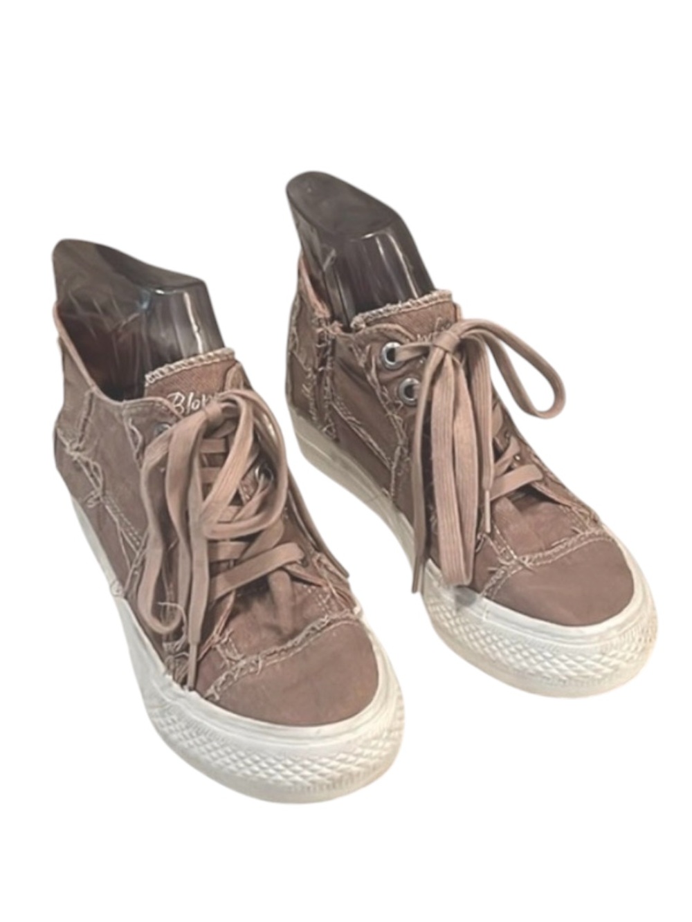 Blowfish Women’s Hightop Platform Mauve Dusty Rose Pink Malibu Sneakers 8